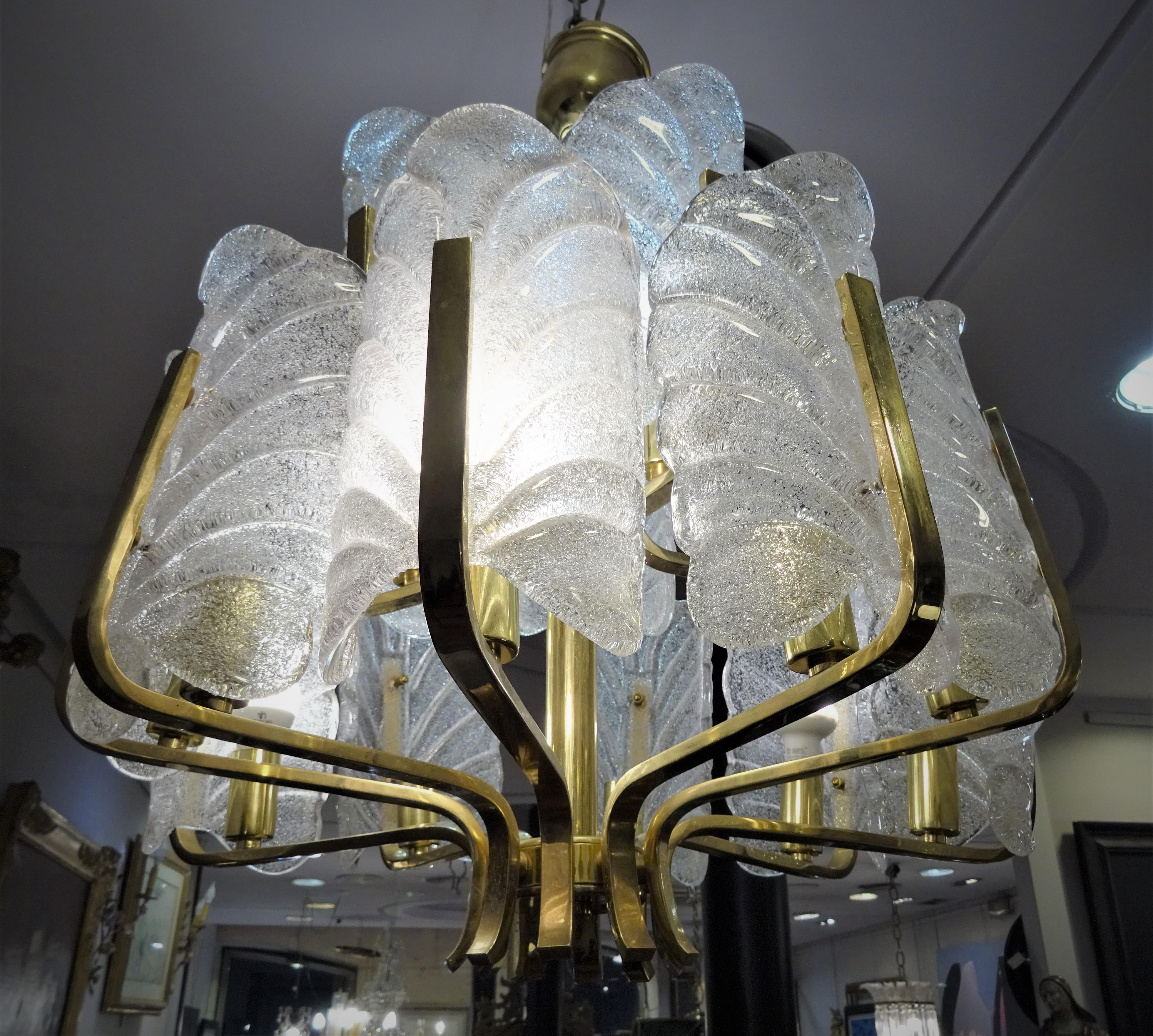 Lustre Art déco Carl Fagerlund pour Orrefors, Suède en vente 13