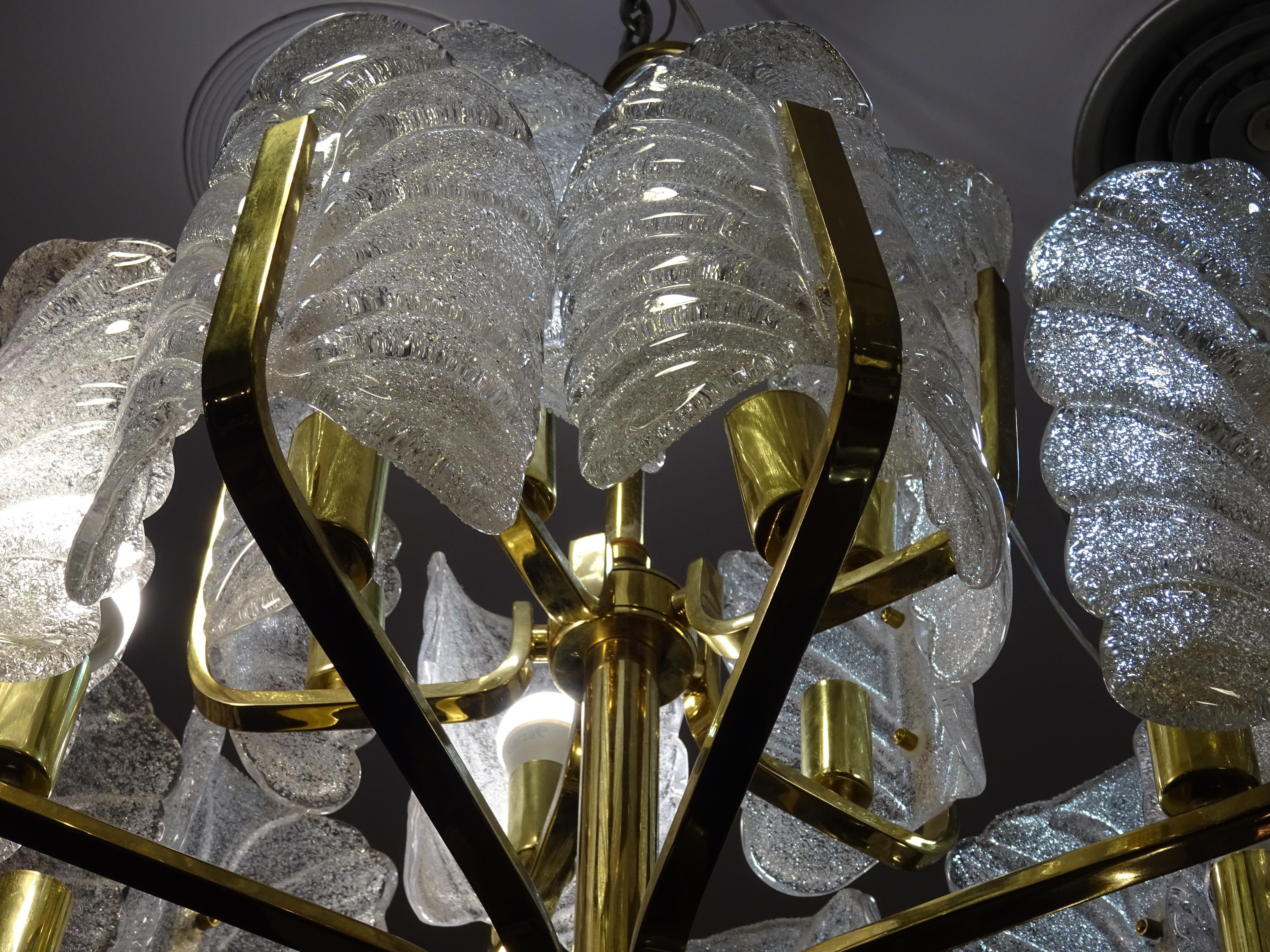 Art Deco Carl Fagerlund Chandelier for Orrefors, 1930s Sweden For Sale 1