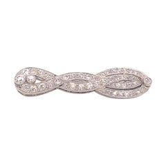 ArtDeco Diamond Brooch in Platinum
