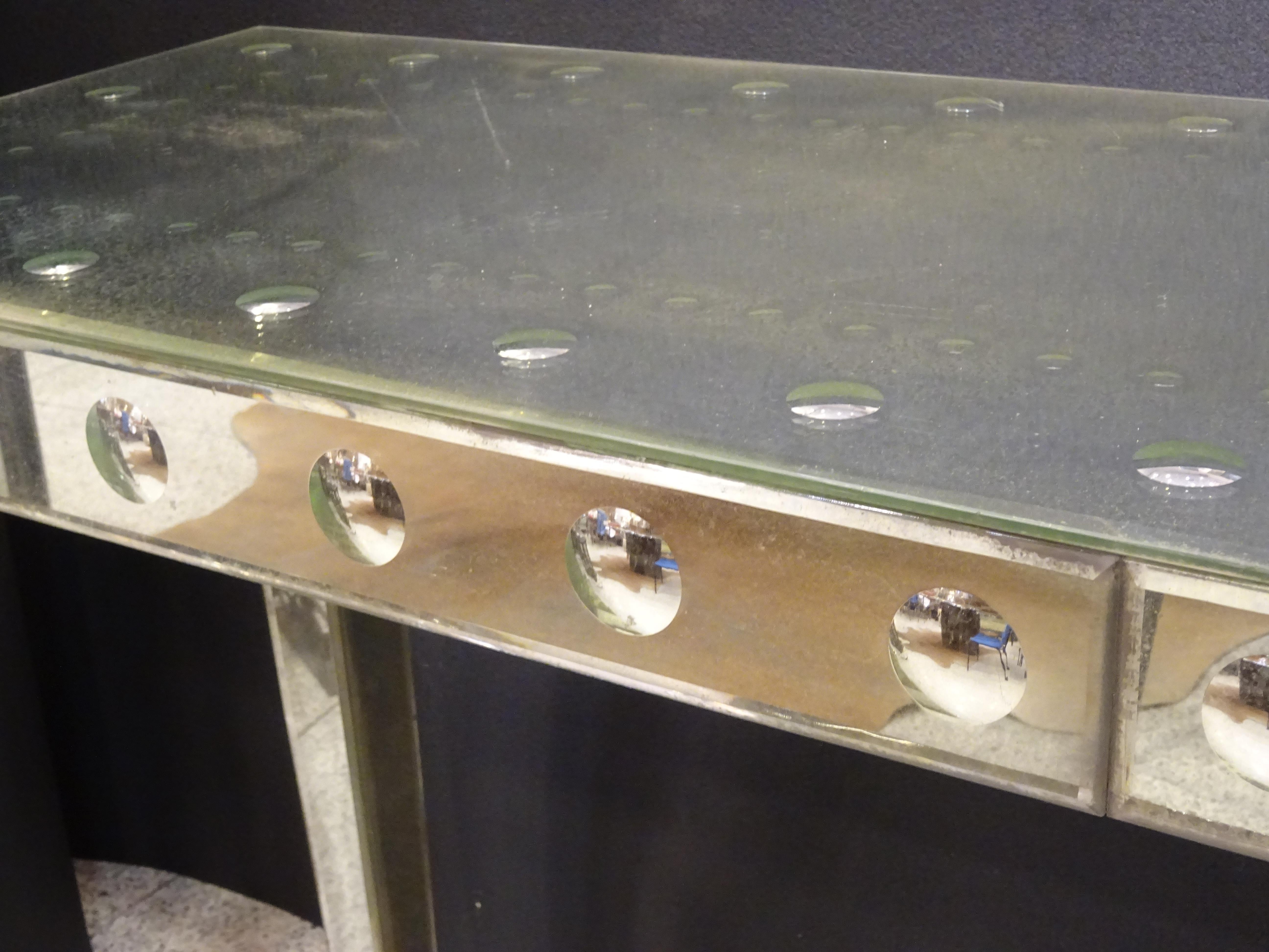 Art Deco French Console in Mercury Mirrors, circa 1940 5