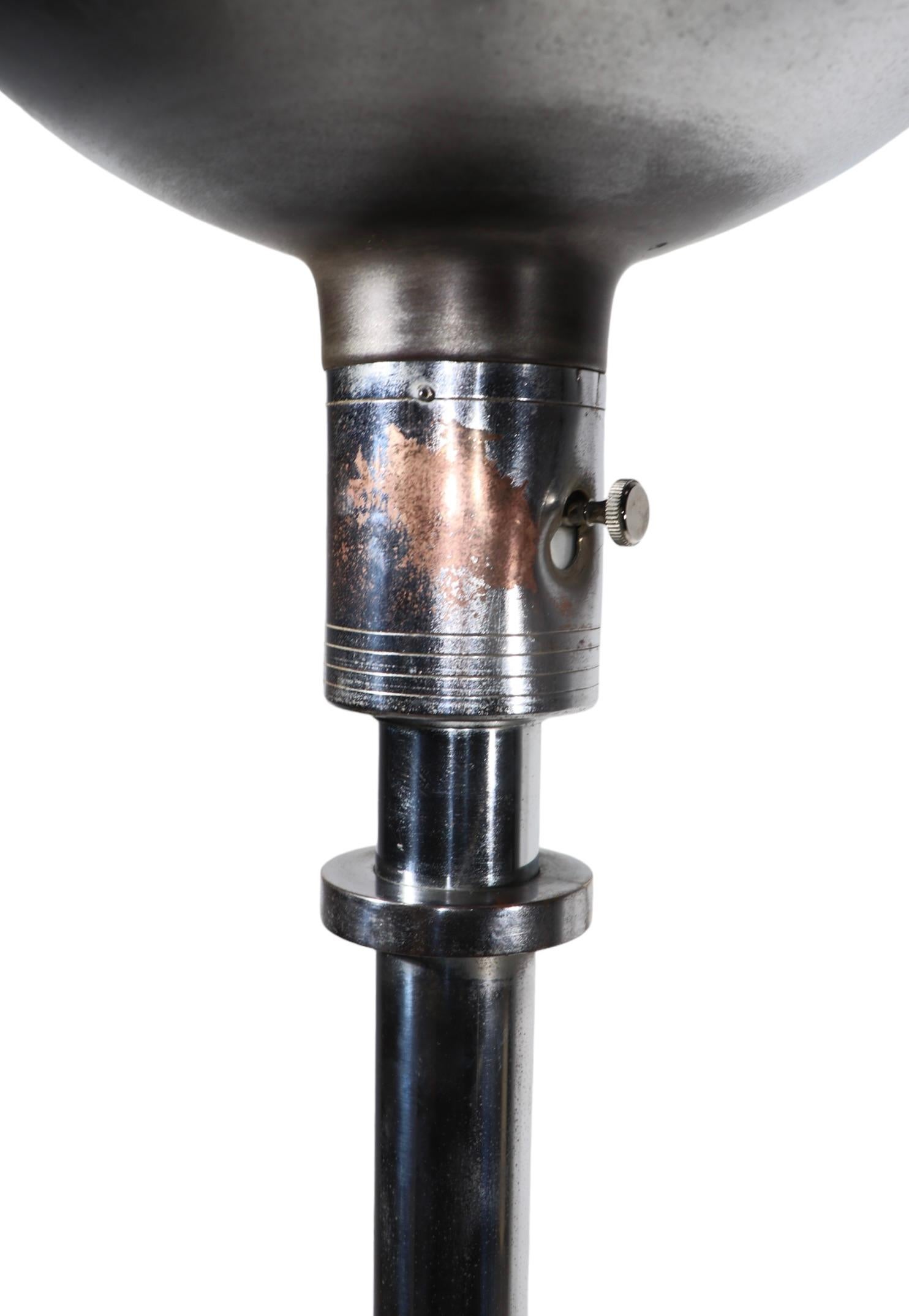 Torchère Art Déco Machine Age  Lampadaire de Rohde pour Mutual Sunset Lamp Co.  en vente 10