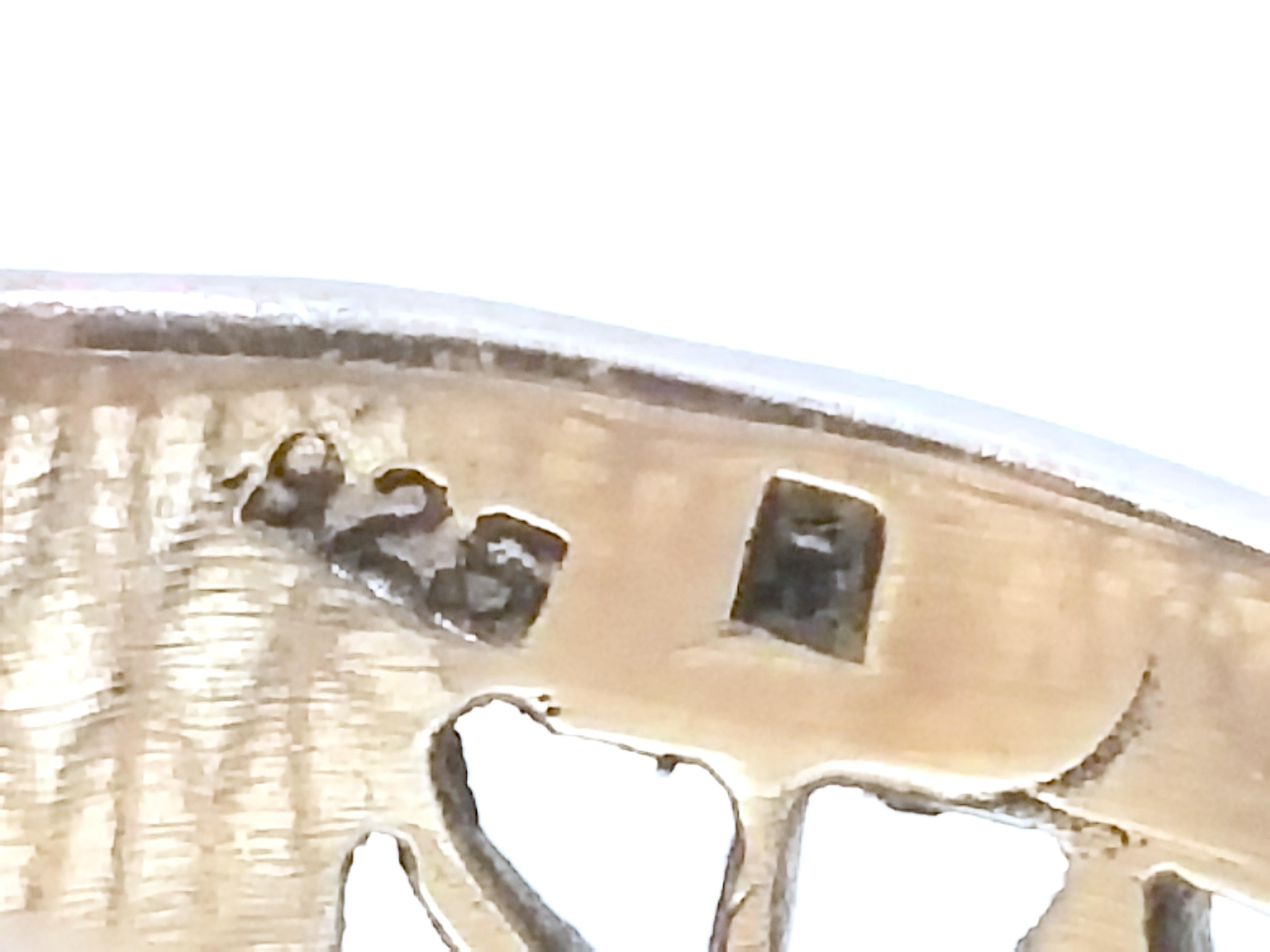 ArtDeco Marcasite&Pyrite Sparkly SterlingSilver Geometric Filigree WideBand Ring For Sale 2