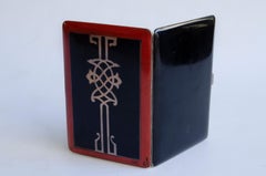 Artdeco Silver and Enamel Cigarette Case