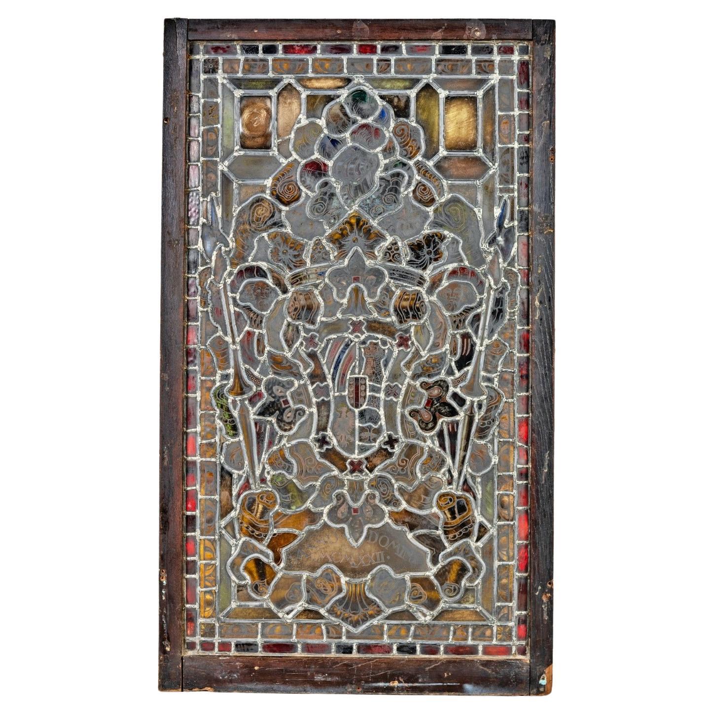 PreRaphaelite Stained Glass Window Panel For Sale at 1stDibs