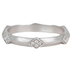 Art Deco Stil 0,14 Karat Diamant 14K Gold Ehering für Männer und Frauen