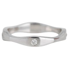 Verlobungsring im Artdeco-Stil aus 14k Gold mit ovalem, gewelltem Diamanten