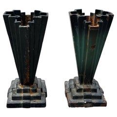 Artdeco swedish Husqvarna cast iron mortuary vases from the 1920´s