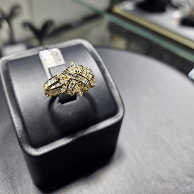 Art Deco Artdeco Yellow Gold Diamond Ring For Sale