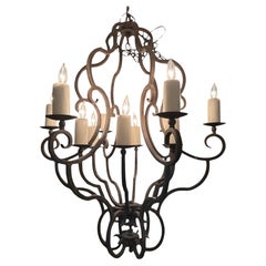 Arte De Mexico Wrought Iron 12 Light Chandelier