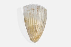 Arte Flash, Wall Light, Glass, Brass, Italy, 1980s