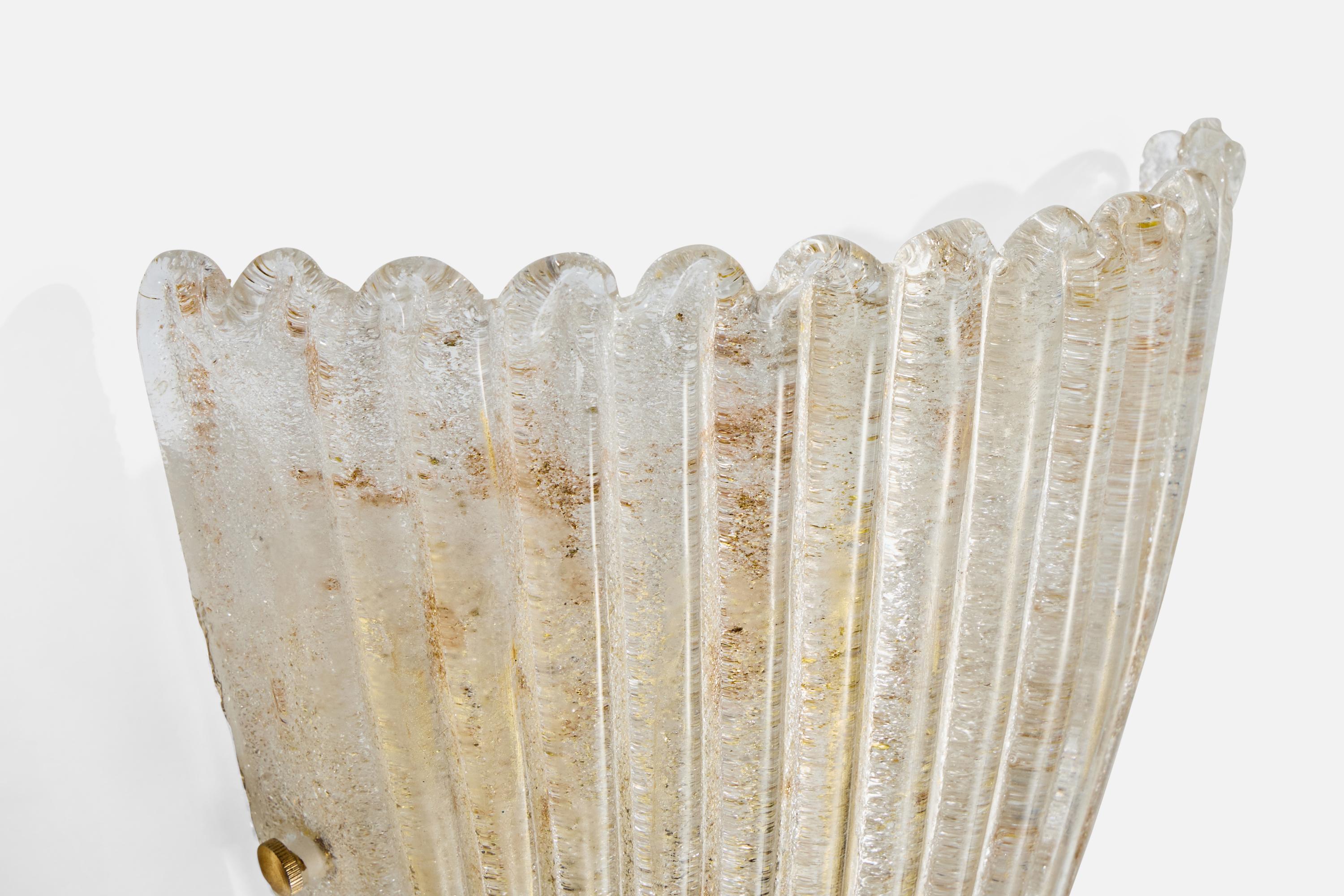 Arte Flash, Applique, Vetro, Ottone, Italia, anni '80 In condizioni buone in vendita a High Point, NC