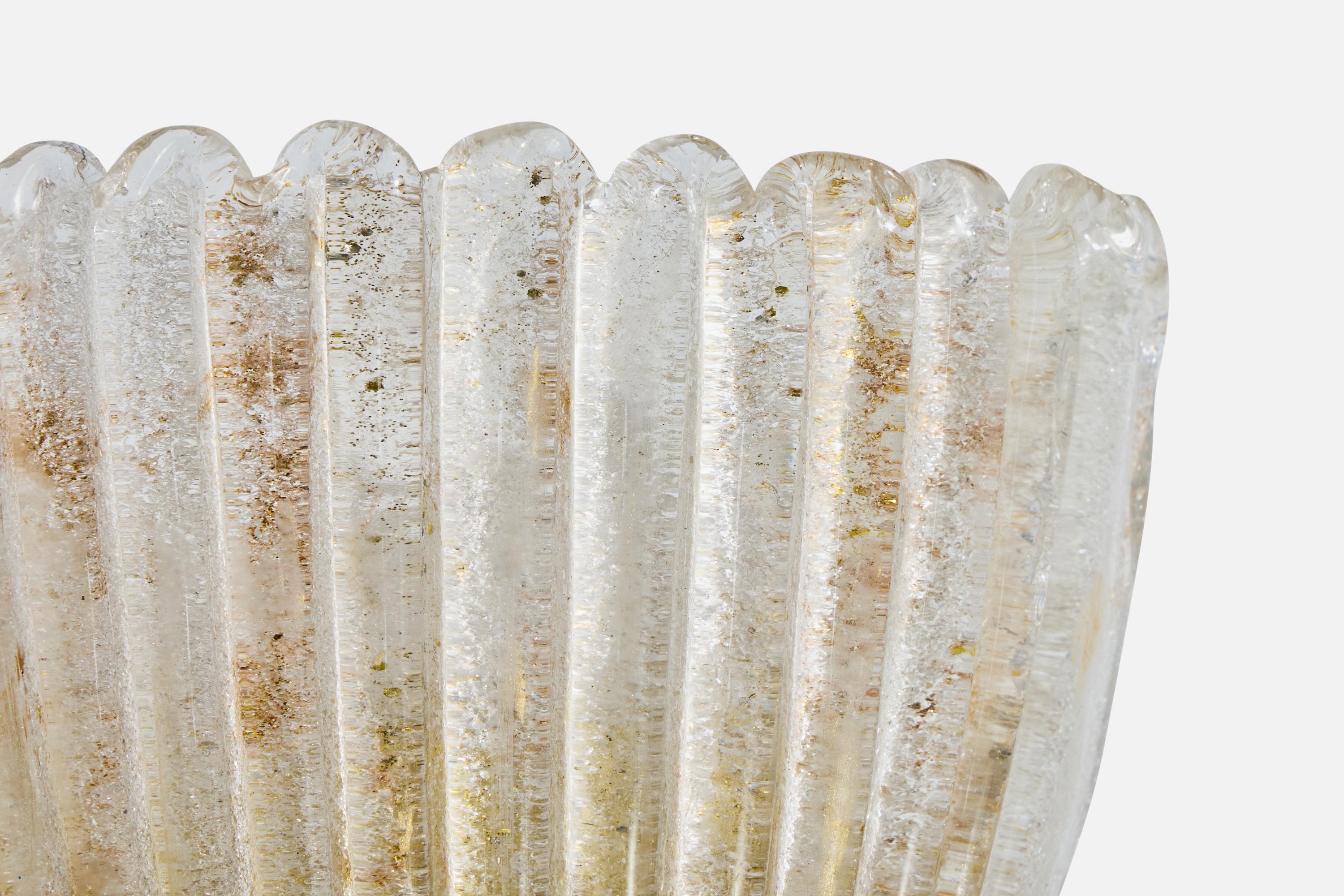 Fine XX secolo Arte Flash, Applique, Vetro, Ottone, Italia, anni '80 in vendita