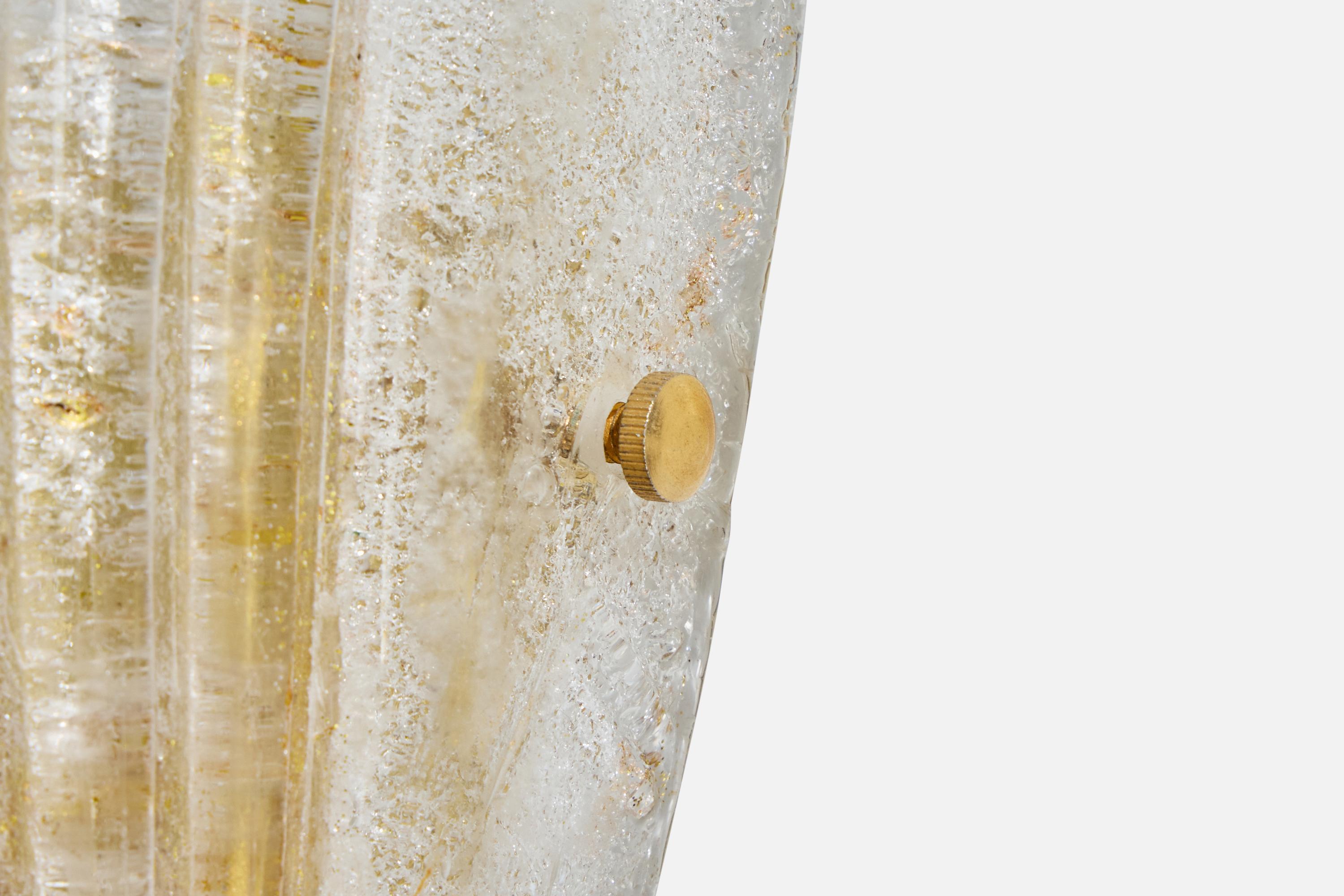 Arte Flash, Applique, Vetro, Ottone, Italia, anni '80 in vendita 1