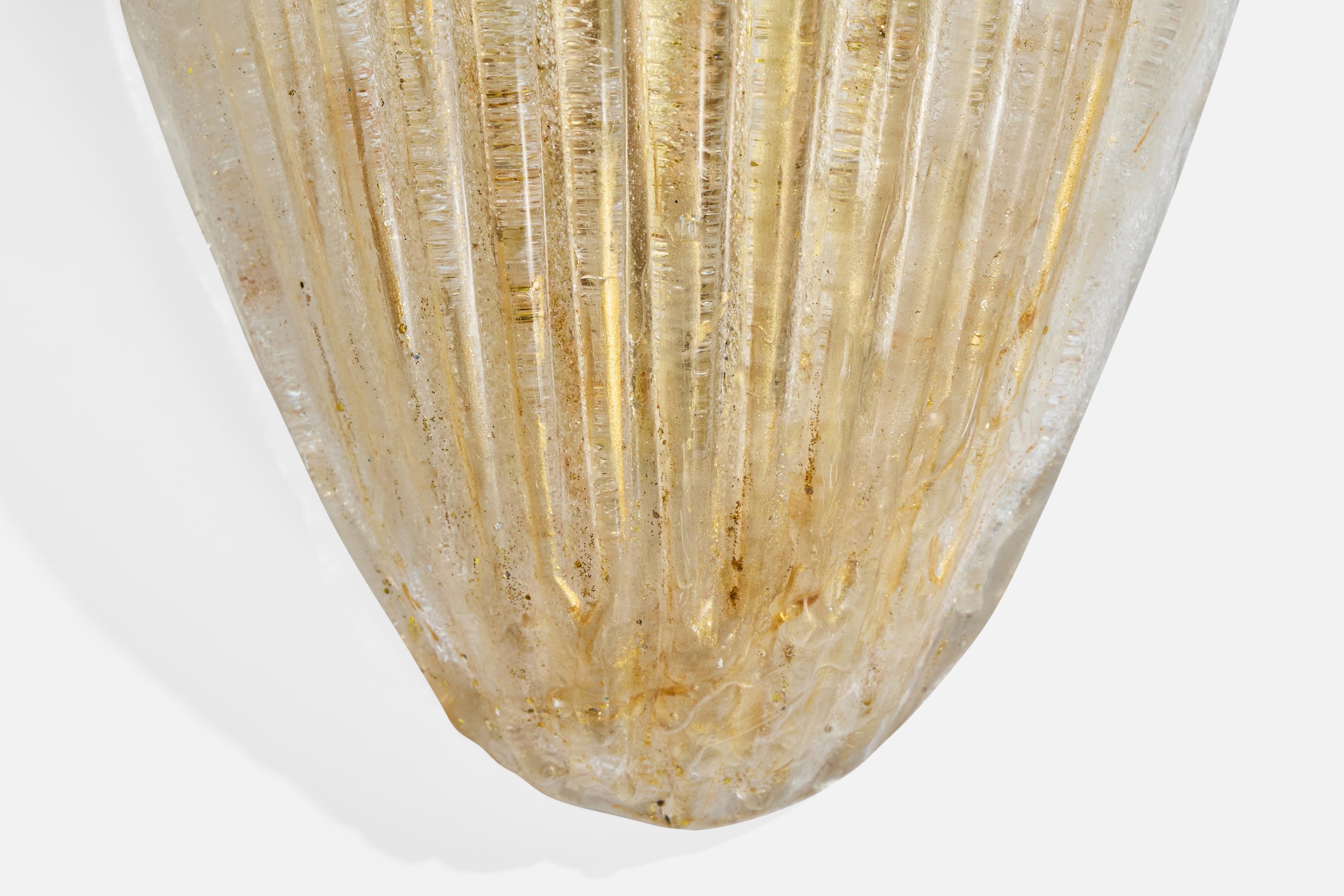 Arte Flash, Applique, Vetro, Ottone, Italia, anni '80 in vendita 2