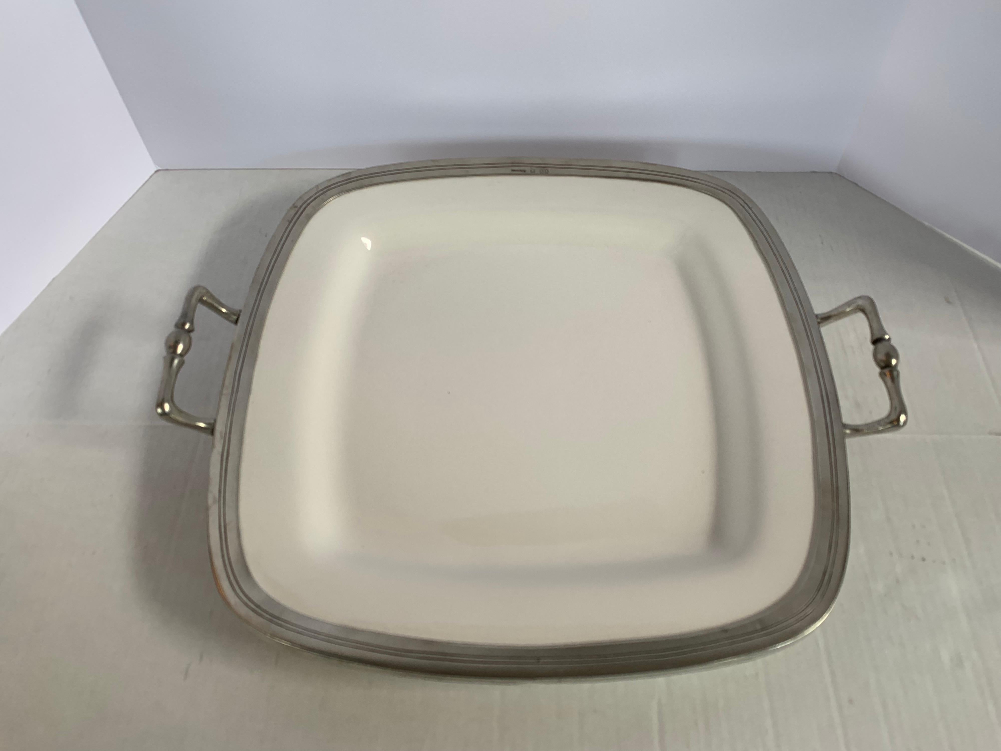 Arte Italica signed very large platter with handles. There is also a large serving bowl that is available in a different 1stdibs listing on our site this week. They match.