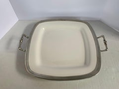 Arte Italica Made in Italy Large Platter with Silver Handles Serveware