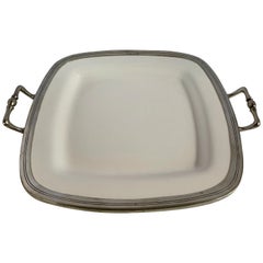 Arte Italica Made in Italy Large Platter with Silver Handles Serveware