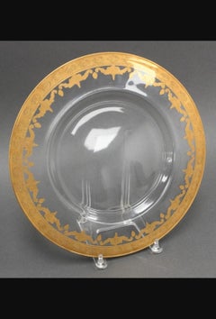 Arte Italica Vetro e Oro 24ct Piatto da portata 13.75"