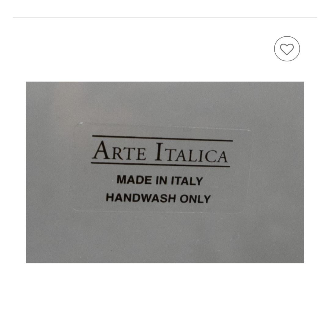 Arte Italica Vetro Glas und 24ct Gold Ladegerät Platte 13,75