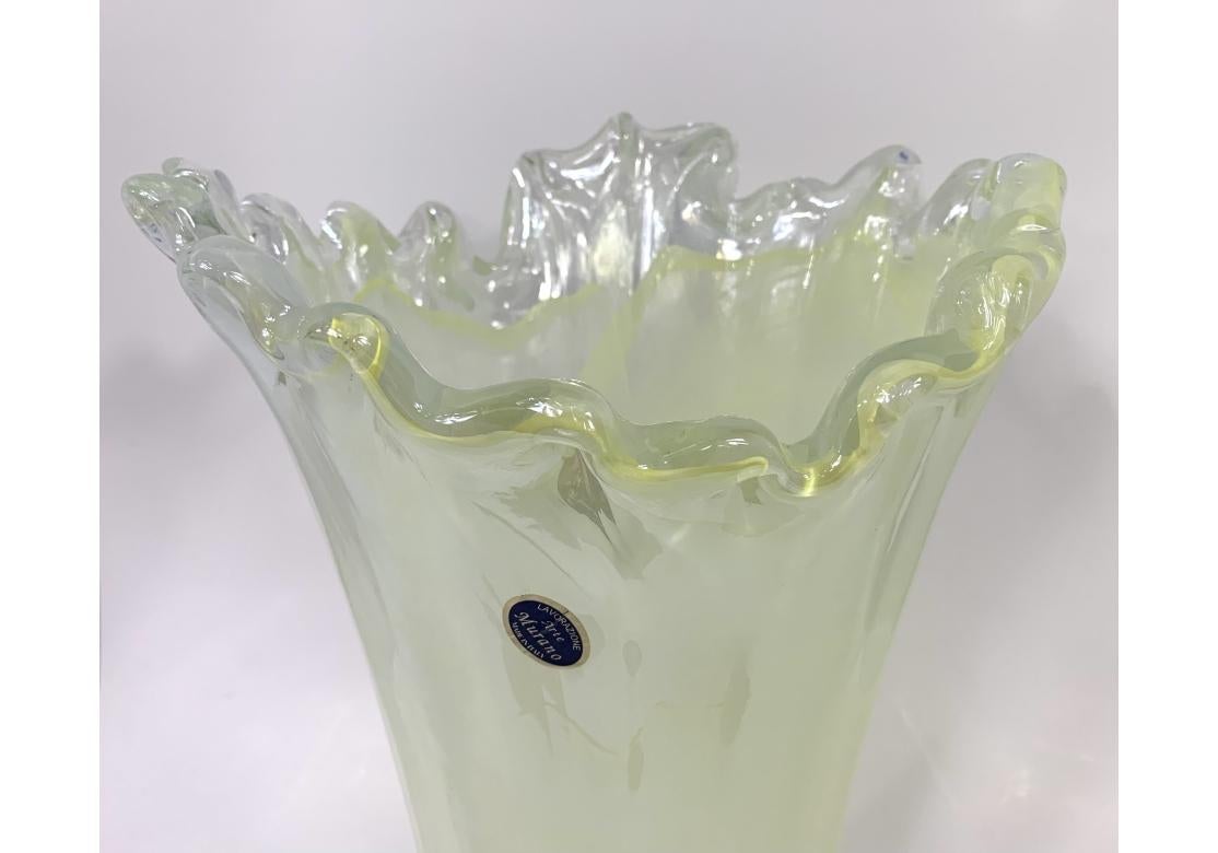 Mid-Century moderno Vaso grande in vetro artistico Arte Murano in vendita