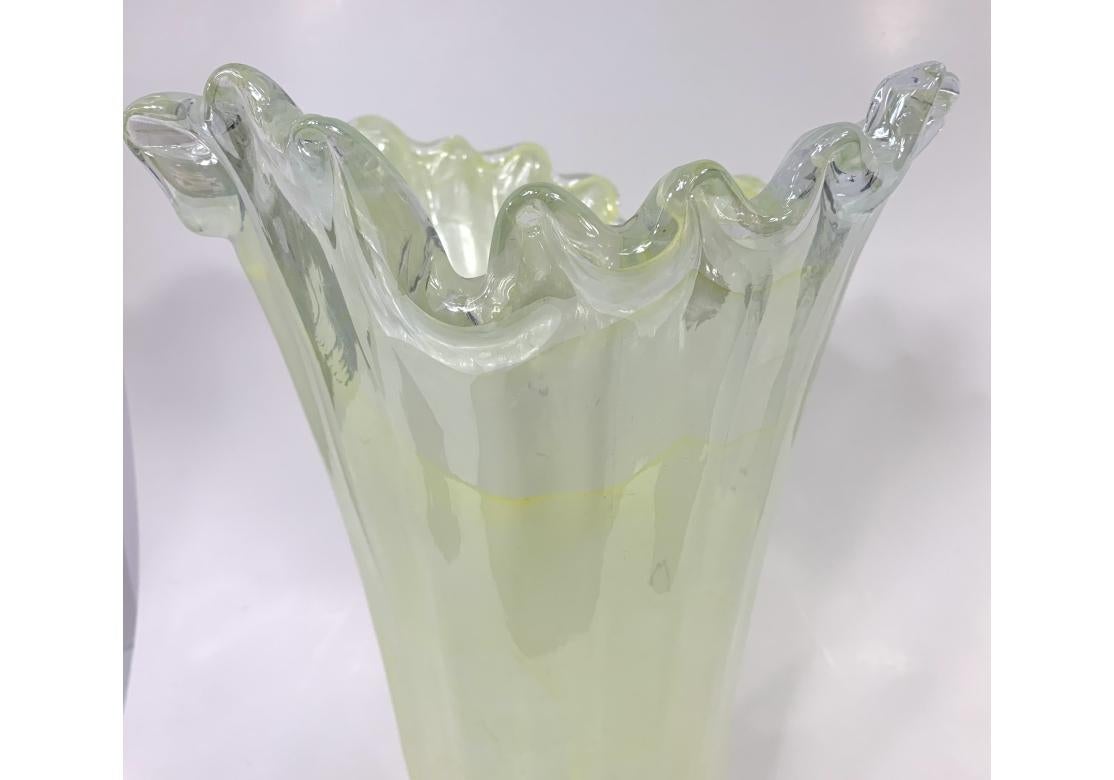 Vetro artistico Vaso grande in vetro artistico Arte Murano in vendita