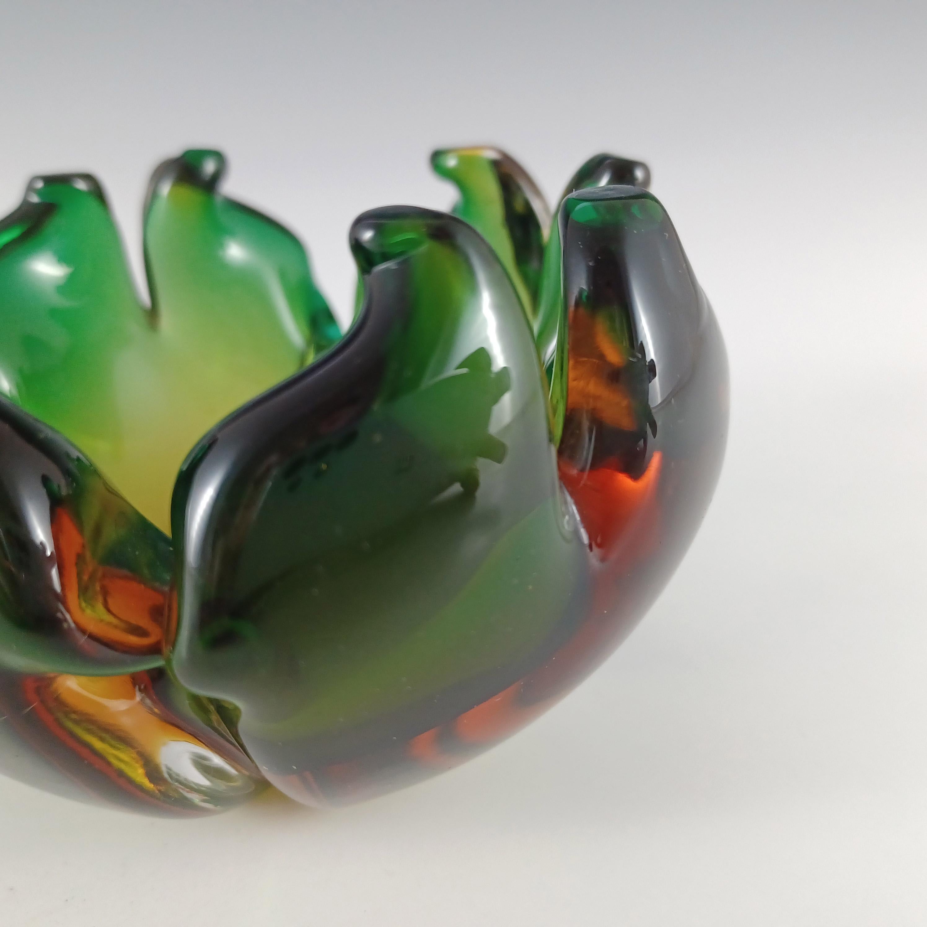 Arte Nuova / Pustetto & Zanetti Murano - Cendrier en verre Greene & Greene Green Bon état - En vente à Bolton, GB