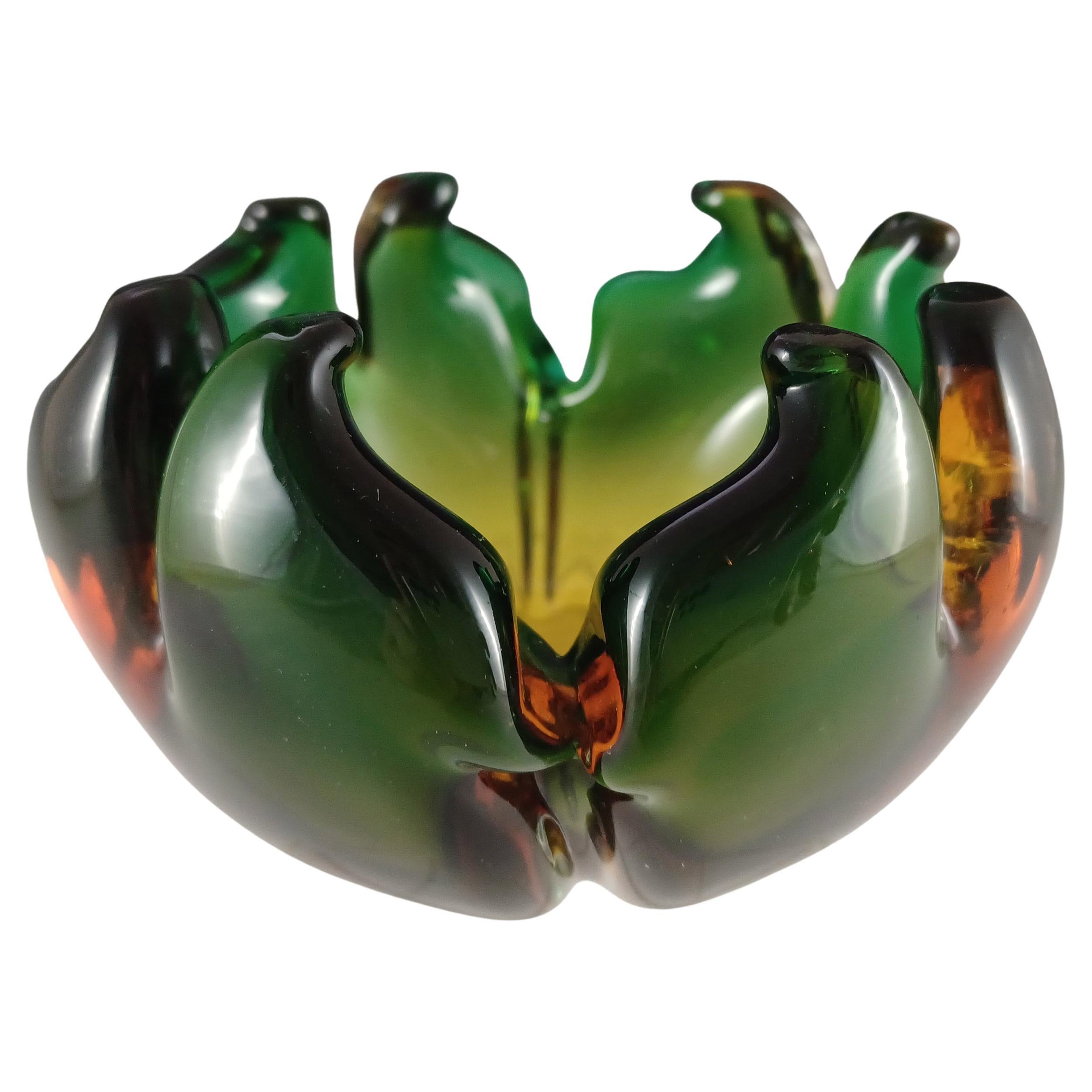 Arte Nuova / Pustetto & Zanetti Murano - Cendrier en verre Greene & Greene Green en vente