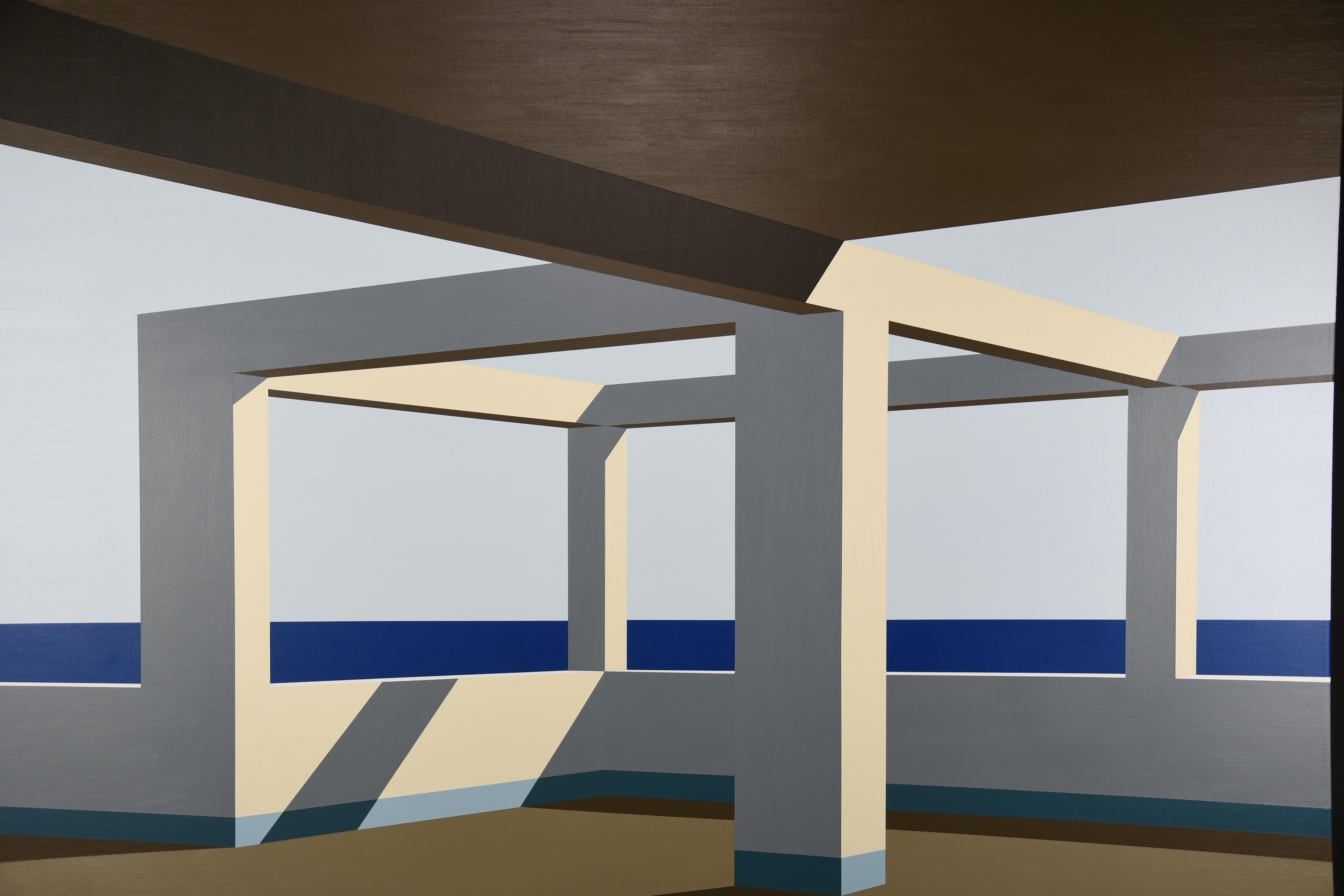 Moderne Arteaga IV de Jurriaan Molenaar Acrylique sur lin 120 × 150 cm - 47.2 × 59.1 in. en vente