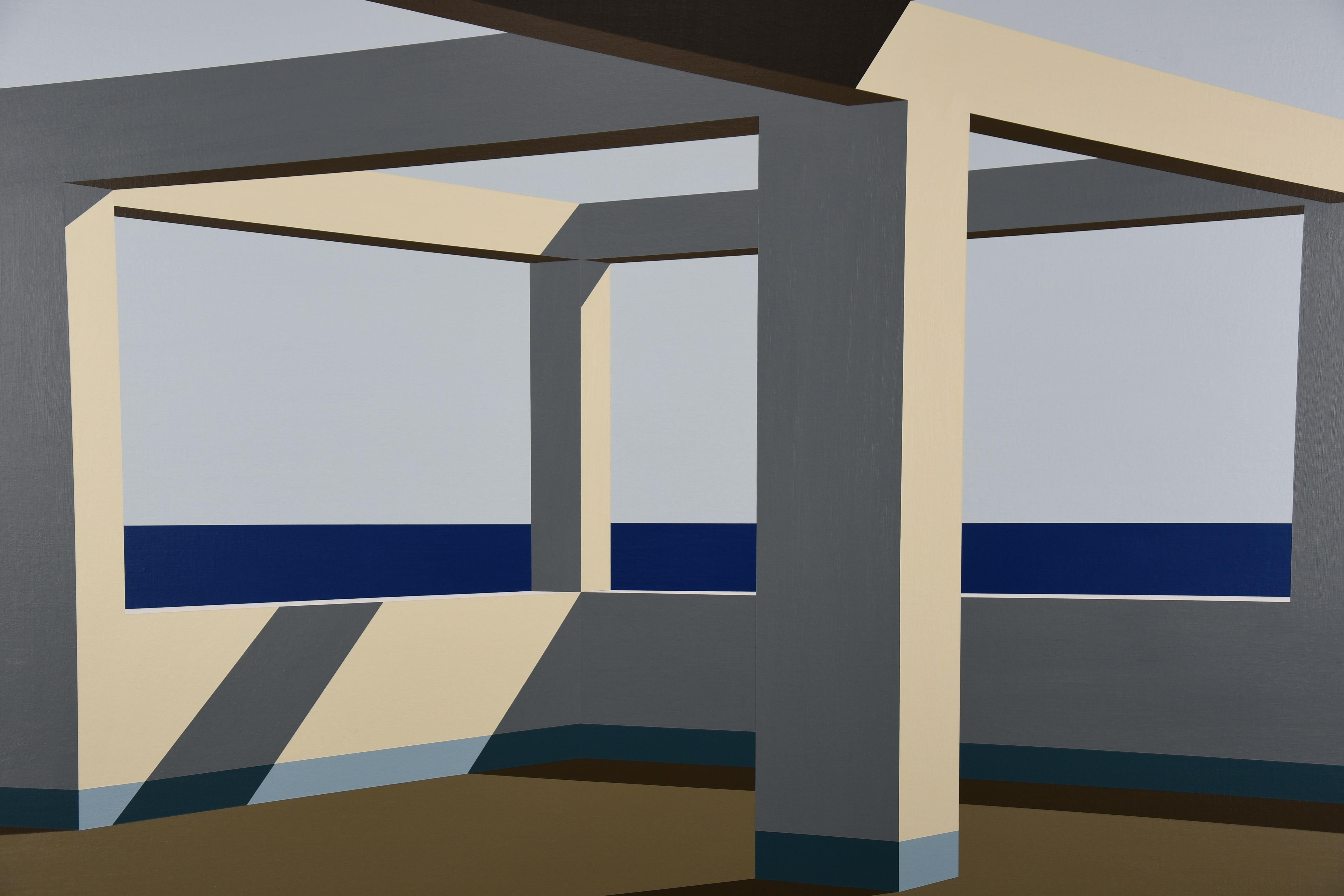 Arteaga IV de Jurriaan Molenaar Acrylique sur lin 120 × 150 cm - 47.2 × 59.1 in. Neuf - En vente à Weesp, NL