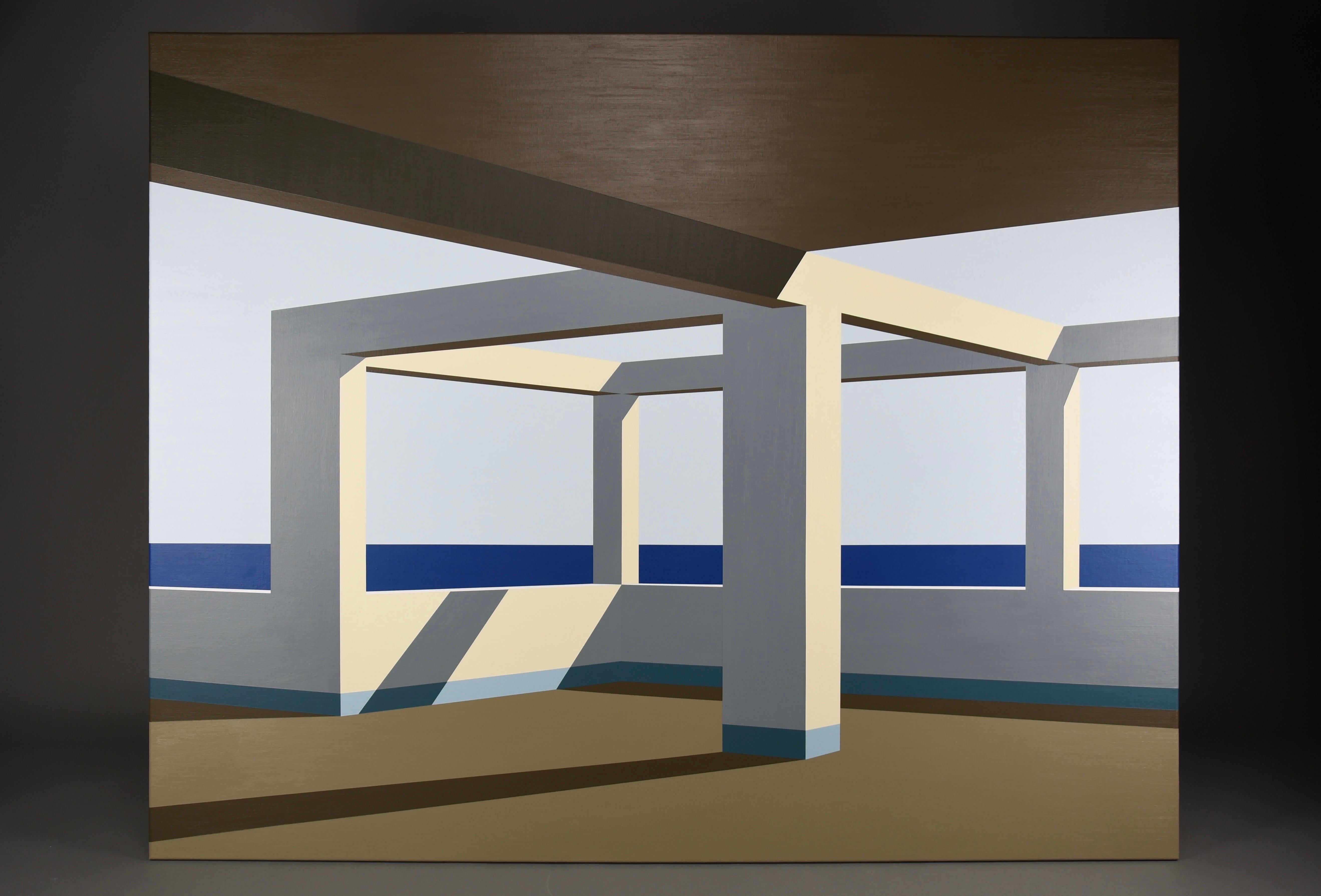 XXIe siècle et contemporain Arteaga IV de Jurriaan Molenaar Acrylique sur lin 120 × 150 cm - 47.2 × 59.1 in. en vente