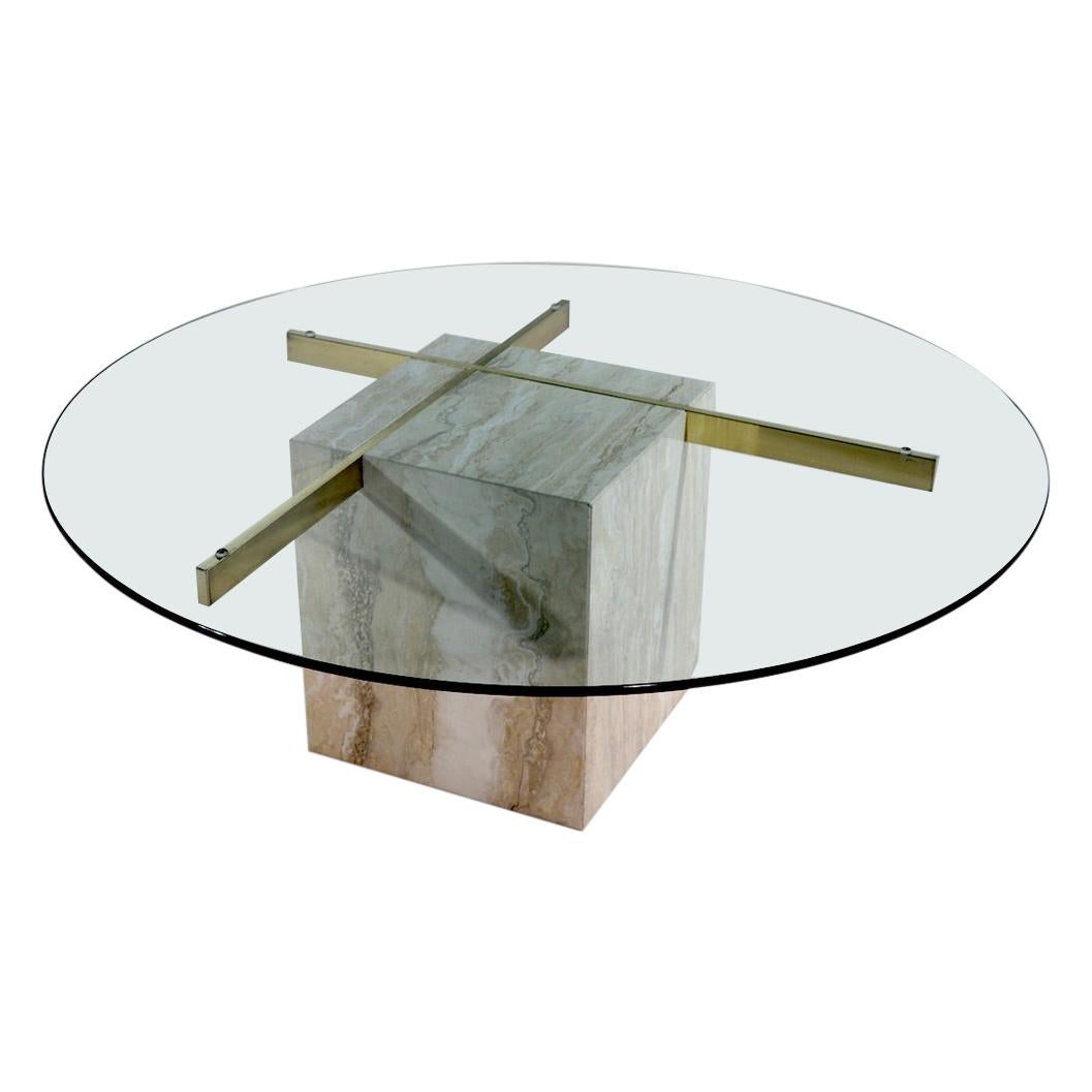Artedi Glass and Marble Coffee Table