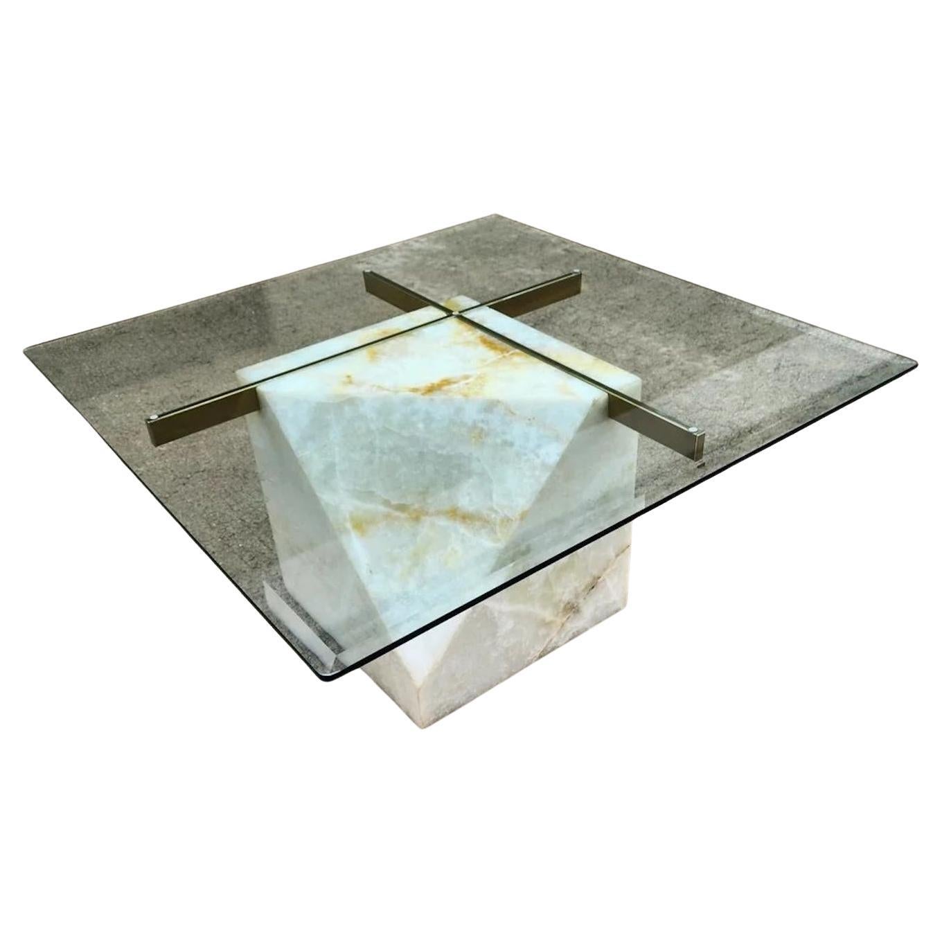 Mesa de centro Artedi Onyx Italiana Años 70