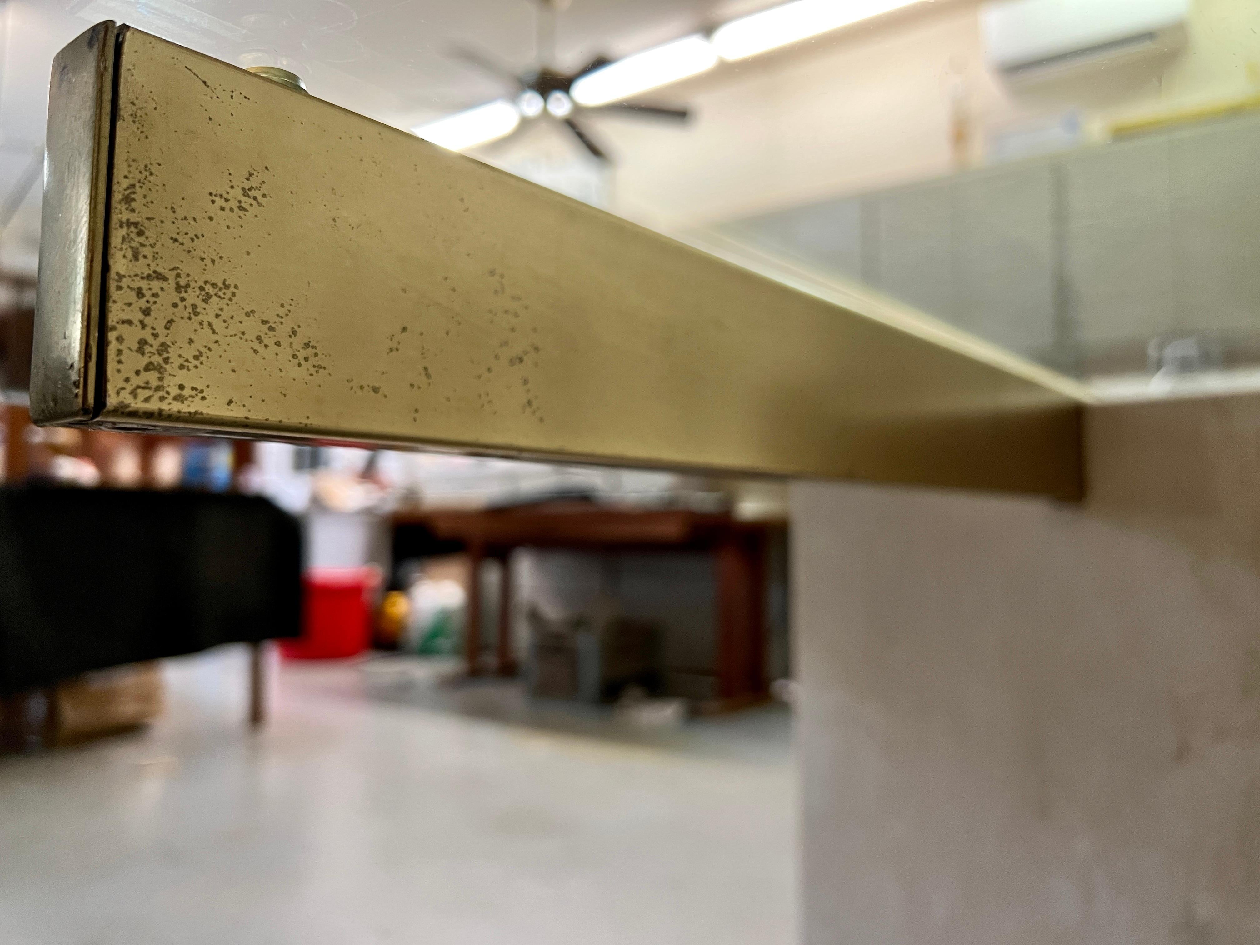 Artedi Travertine and Brass Dining Table 3