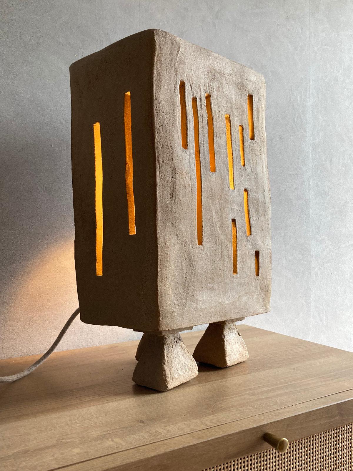 Stoneware Artefact Table Lamp by Lea Munsch