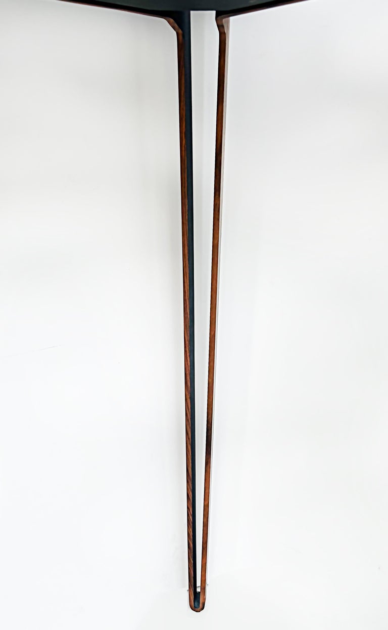 Artefacto Brazilian Exotic Wood Console Table, Canted Double Tapering ...