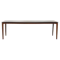 Artefacto Brazilian Exotic Wood Console Table, Canted  Double Tapering Legs