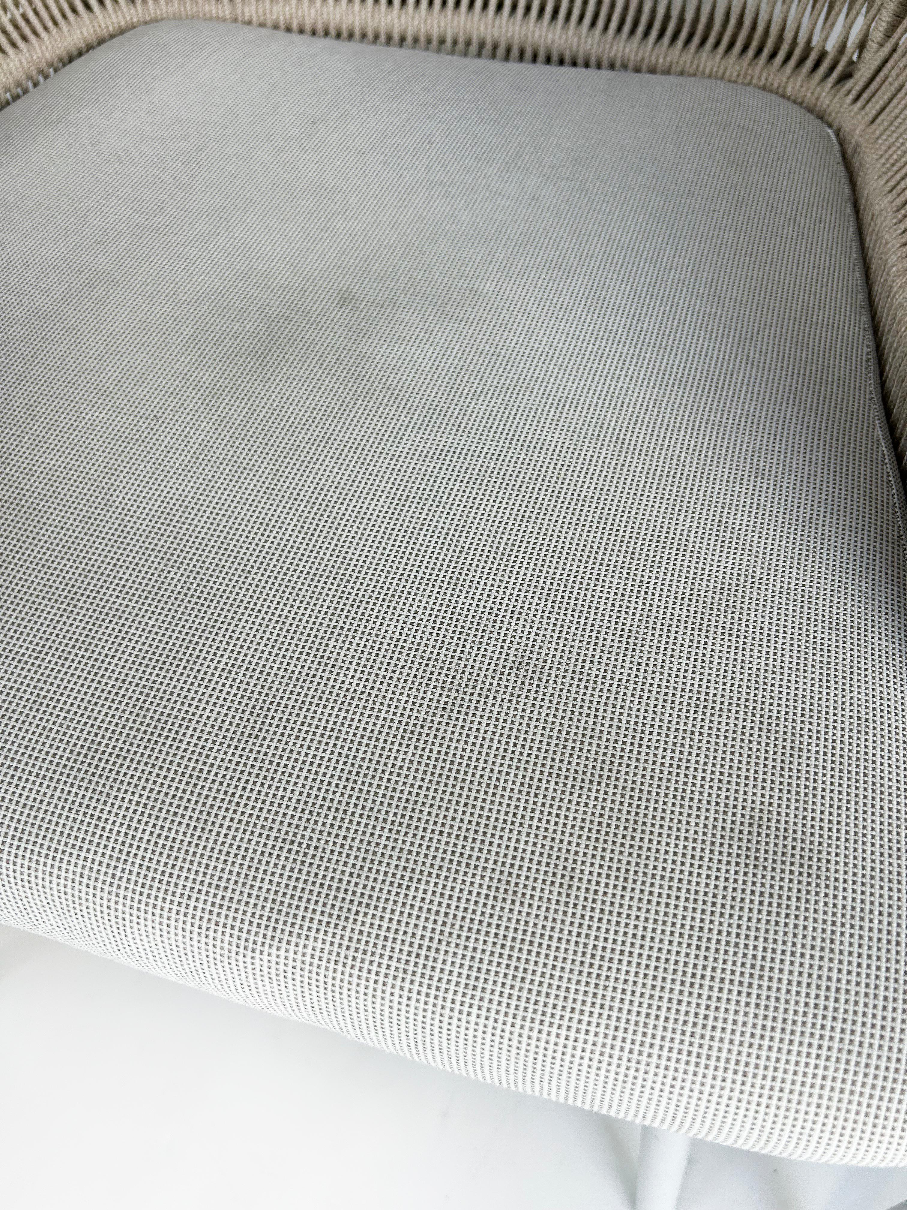 Artefacto Hamptons II Poltrone da Esterno in Corda/Alluminio, Set di 4 Poltrone in Tessuto Grigio in vendita 9