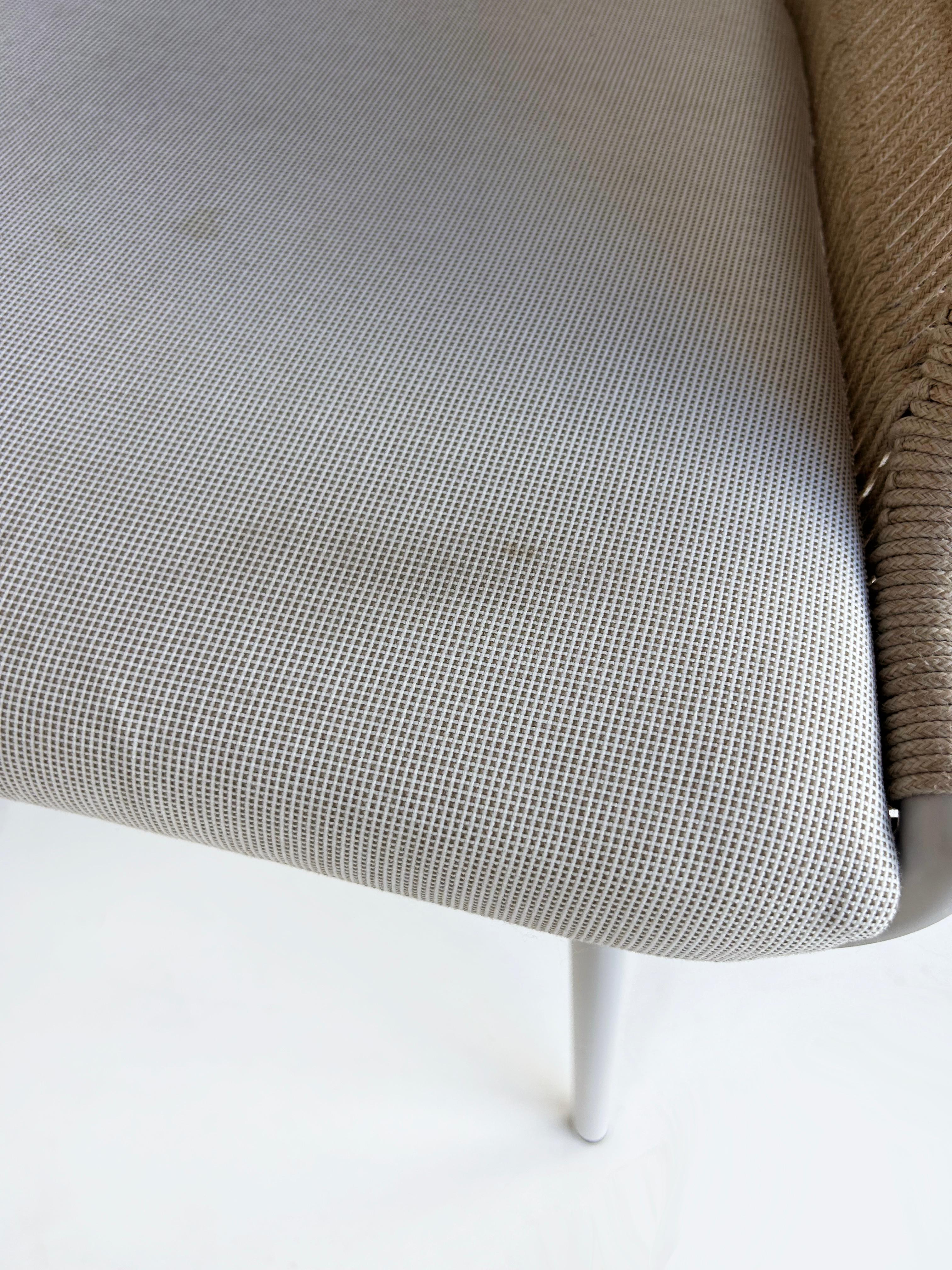 Artefacto Hamptons II Poltrone da Esterno in Corda/Alluminio, Set di 4 Poltrone in Tessuto Grigio in vendita 11