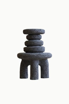 Artefacto « Volcanic Rock LS I », sculpture de collection, fabriquée à la main au Mexique