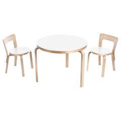 Artek Aalto Children round Table and Children's Chair N65 by Alvar Aalto