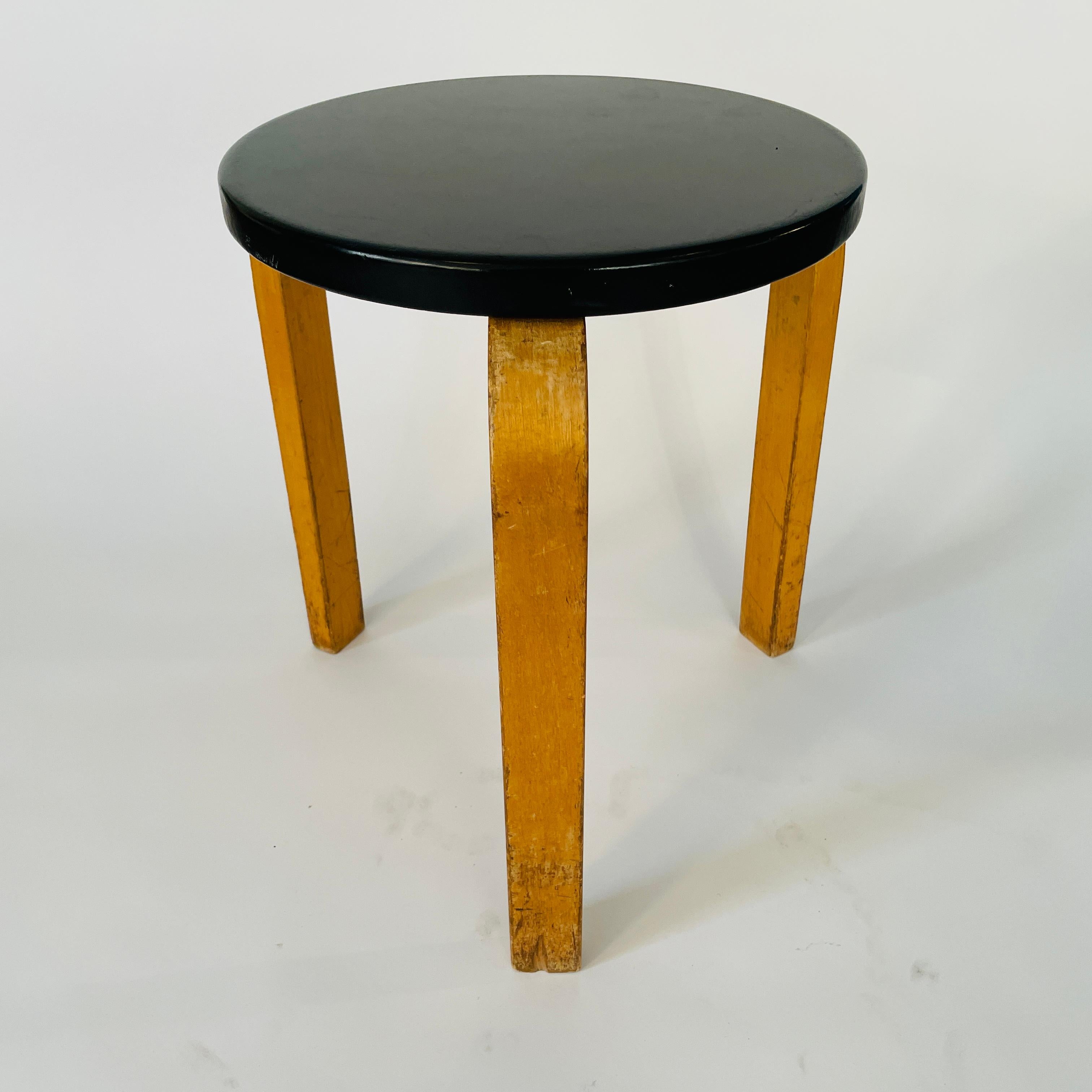 Iconic Aalto three-legged stool. Stool 60 was officially unveiled to an enthusiastic public in London at a Finnish furniture review in November 1933.

The three-legged Aalto stool is still today a beautiful, genius product whose simple shape will