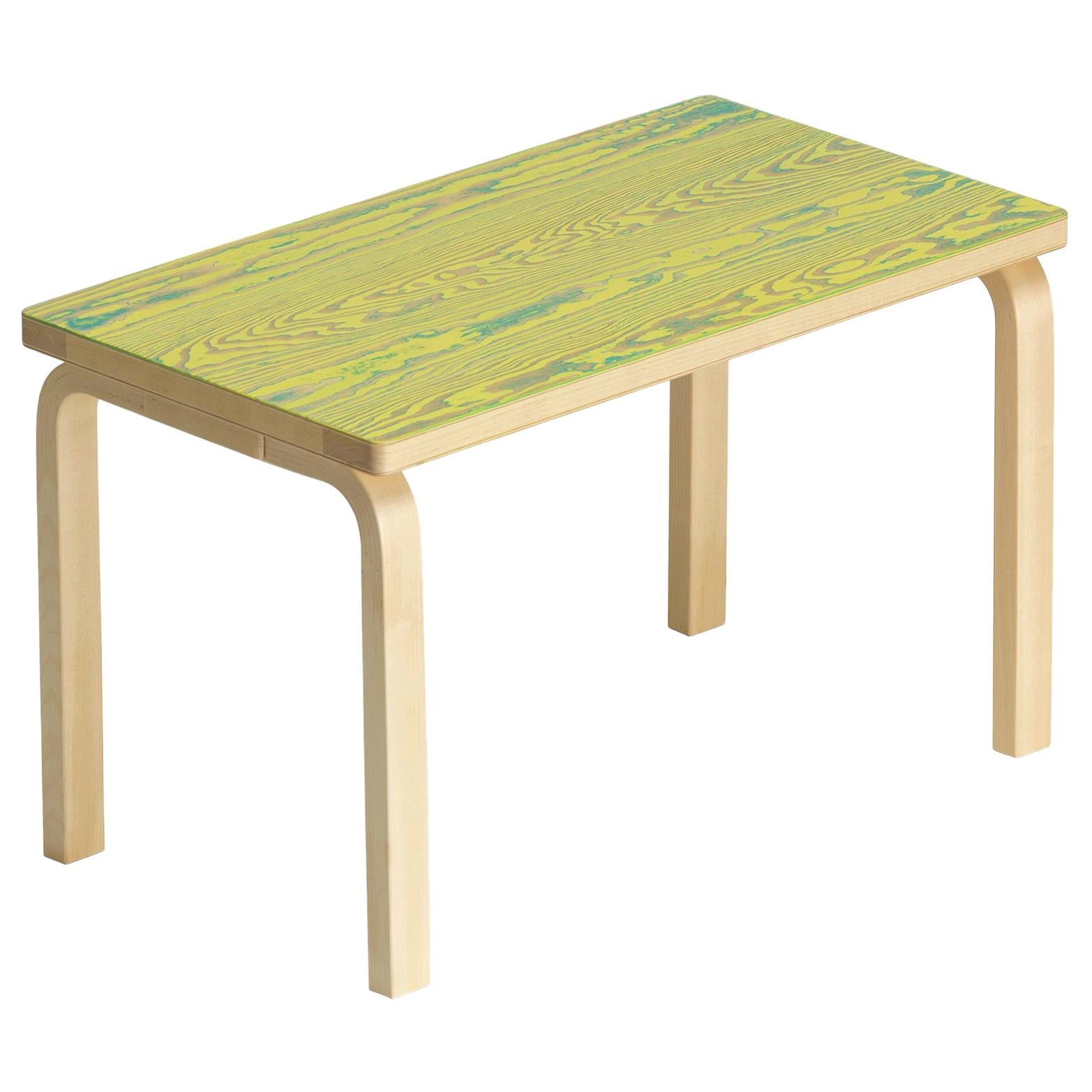 Artek Bench 153B Coloring in Green and Yellow by Alvar Aalto and Jo Nagasaka For Sale