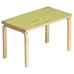 Artek Bench 153B Coloring in Green and Yellow by Alvar Aalto and Jo Nagasaka