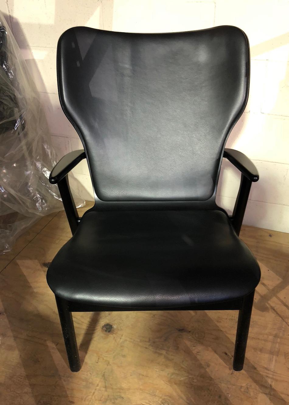 Finnish Artek Black Domus Lounge Chair