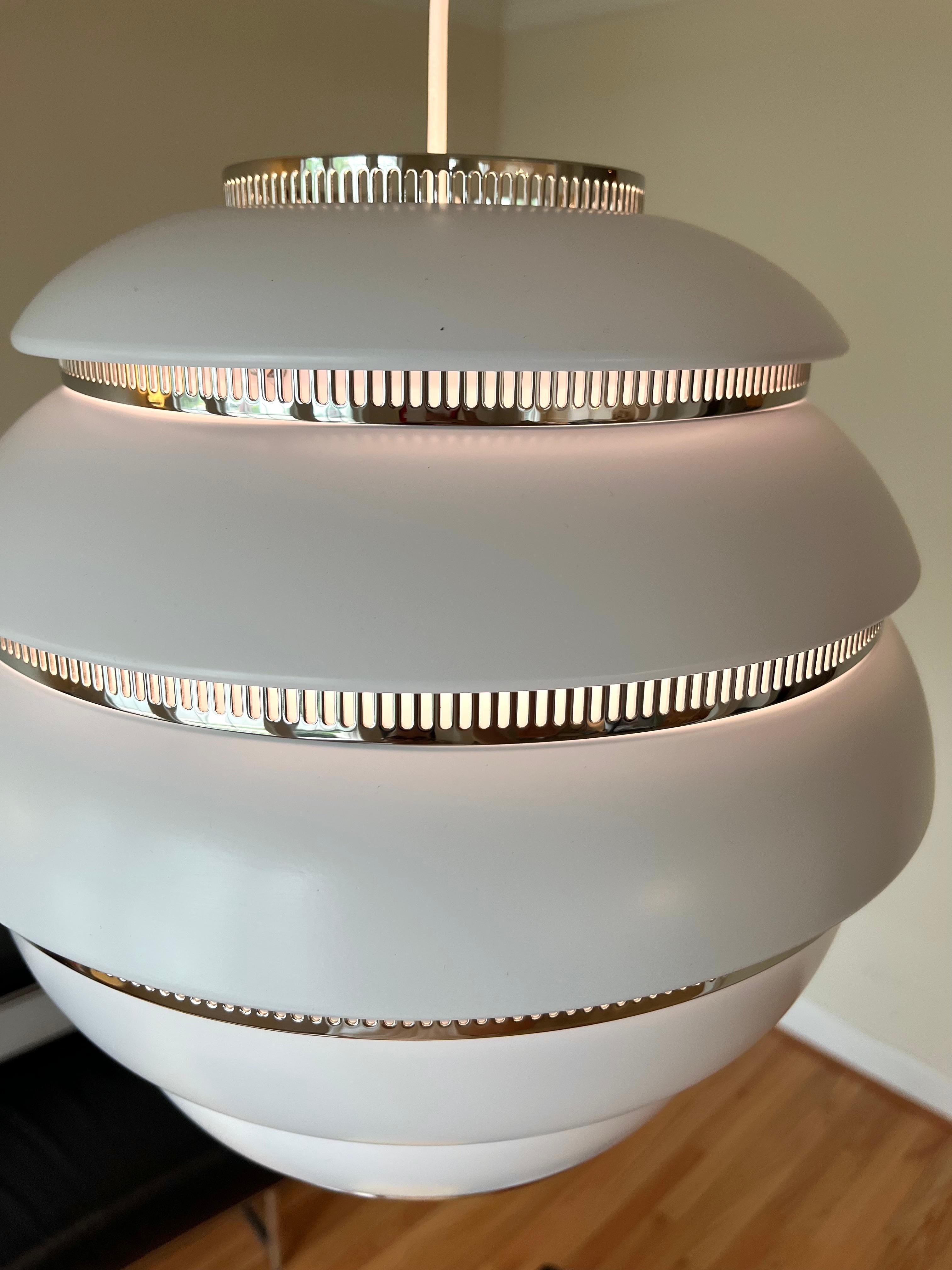 Aluminum Artek Pendant Light A331 “Beehive“ by Alvar Aalto (New in Box) For Sale