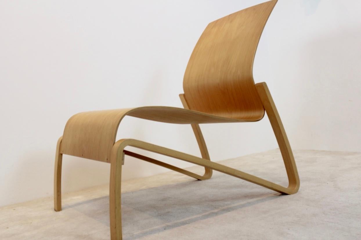 Finnish Artek Plywood Nandin Lounge Chair by Hans Peter Weidmann