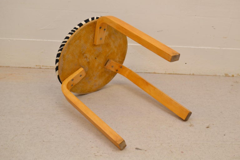 Artek Stool by Alvar Aalto with Early Sandwich Construction and