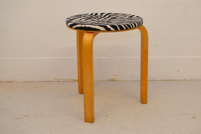 Artek Stool by Alvar Aalto with Early Sandwich Construction and