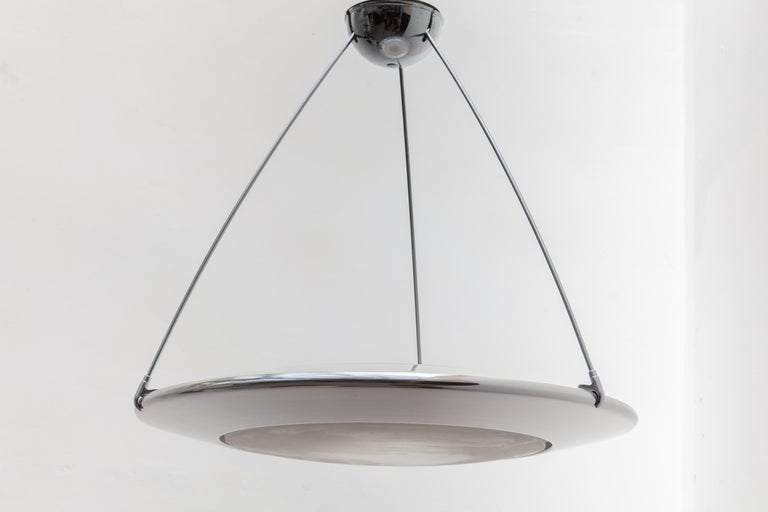 Arteluce Atomic Space Chrome Disk Lamp Mira 