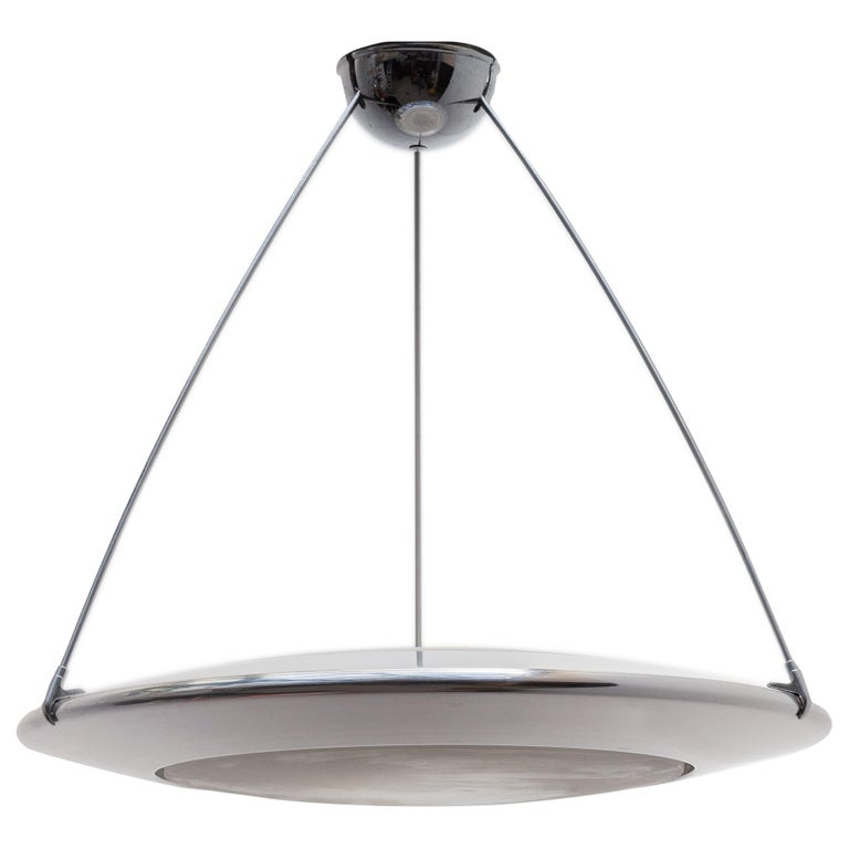 Arteluce Atomic Space Chrome Disk Lamp Mira 